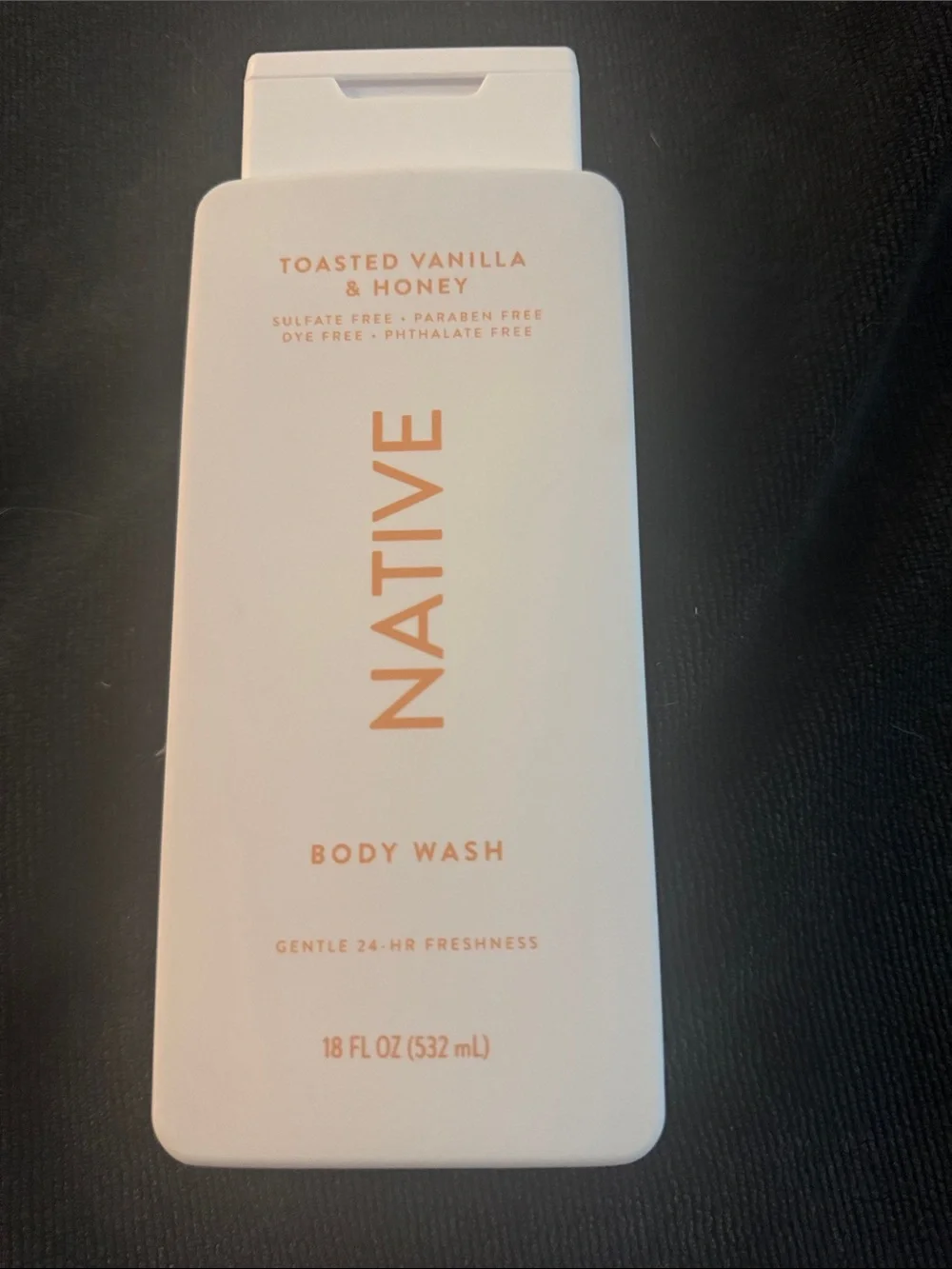 Native Toasted Vanilla & Honey Body Wash — White with Copper Text